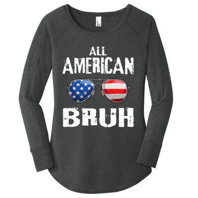 All American Bruh 4th Of July Boy Patriotic Women's Perfect Tri Tunic Long Sleeve Shirt