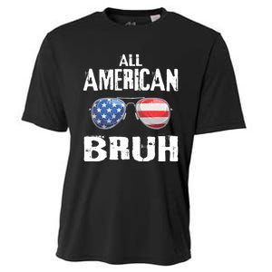 All American Bruh 4th Of July Patriotic Cooling Performance Crew T-Shirt