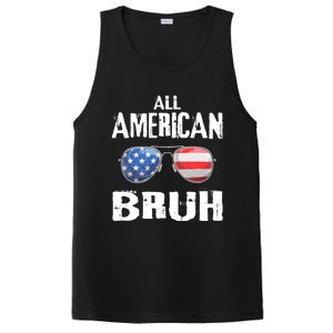 All American Bruh 4th Of July Patriotic PosiCharge Competitor Tank