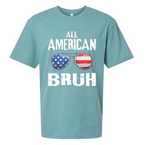 All American Bruh 4th Of July Patriotic Sueded Cloud Jersey T-Shirt