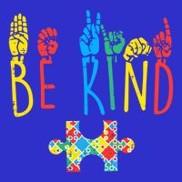 Autism Awareness Be Kind Sign Language Kindness Funny Gift 16 in Basic Backpack