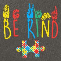 Autism Awareness Be Kind Sign Language Kindness Funny Gift Cotton Canvas Backpack
