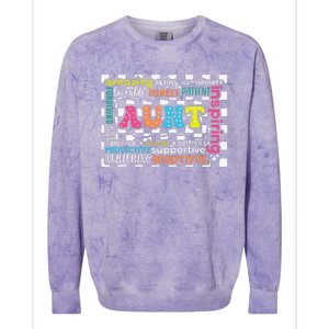 Amazing Aunt Birthday MothersS Day Best Idea For Cool Aunt Colorblast Crewneck Sweatshirt