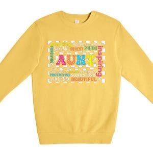 Amazing Aunt Birthday MothersS Day Best Idea For Cool Aunt Premium Crewneck Sweatshirt