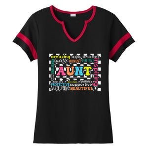 Amazing Aunt Birthday MothersS Day Best Idea For Cool Aunt Ladies Halftime Notch Neck Tee