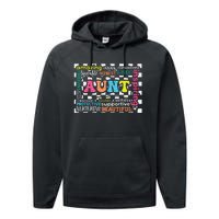 Amazing Aunt Birthday MothersS Day Best Idea For Cool Aunt Performance Fleece Hoodie