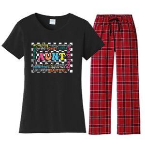 Amazing Aunt Birthday MothersS Day Best Idea For Cool Aunt Women's Flannel Pajama Set