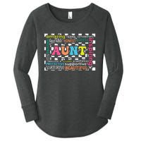 Amazing Aunt Birthday MothersS Day Best Idea For Cool Aunt Women's Perfect Tri Tunic Long Sleeve Shirt