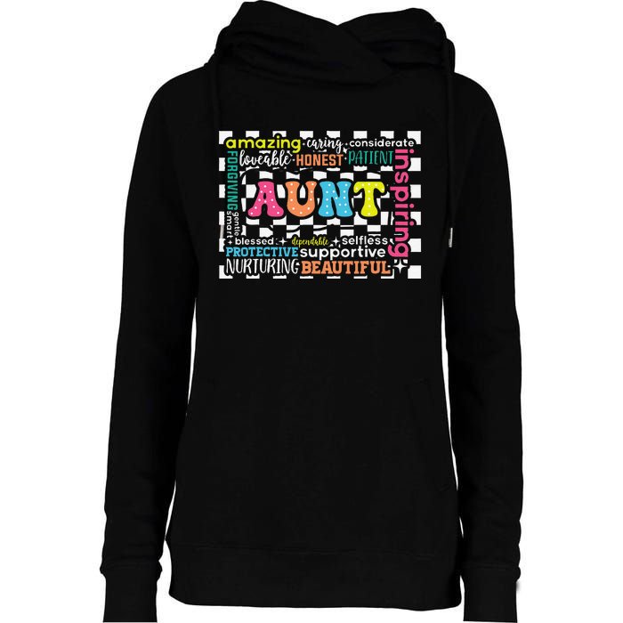 Amazing Aunt Birthday MothersS Day Best Idea For Cool Aunt Womens Funnel Neck Pullover Hood