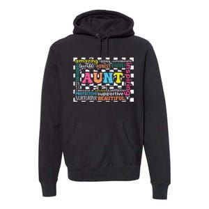 Amazing Aunt Birthday MothersS Day Best Idea For Cool Aunt Premium Hoodie