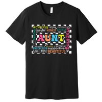 Amazing Aunt Birthday MothersS Day Best Idea For Cool Aunt Premium T-Shirt