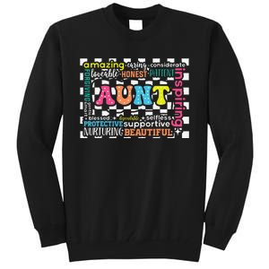 Amazing Aunt Birthday MothersS Day Best Idea For Cool Aunt Tall Sweatshirt