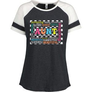 Amazing Aunt Birthday MothersS Day Best Idea For Cool Aunt Enza Ladies Jersey Colorblock Tee