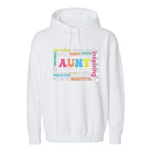 Amazing Aunt Birthday MothersS Day Best Idea For Cool Aunt Garment-Dyed Fleece Hoodie