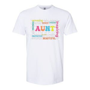 Amazing Aunt Birthday MothersS Day Best Idea For Cool Aunt Softstyle CVC T-Shirt