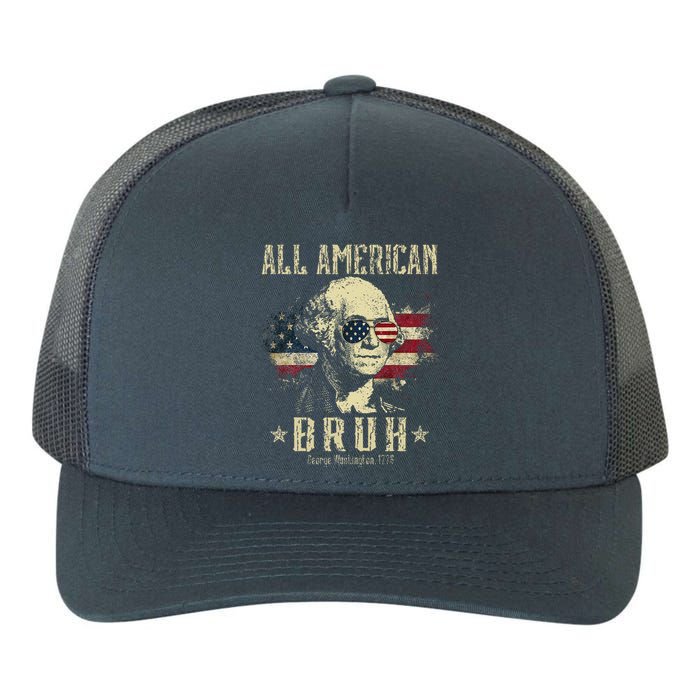 All American Bruh 4th Of July Patriotic Teens Yupoong Adult 5-Panel Trucker Hat