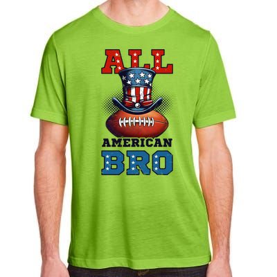 All American Bro Design 4th Of July Football Great Gift Adult ChromaSoft Performance T-Shirt