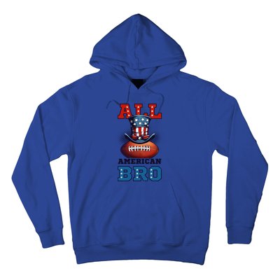 All American Bro Design 4th Of July Football Great Gift Hoodie