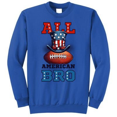 All American Bro Design 4th Of July Football Great Gift Sweatshirt