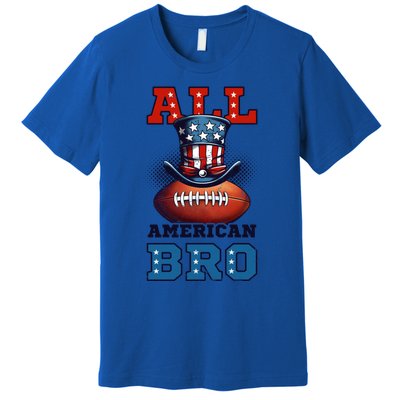 All American Bro Design 4th Of July Football Great Gift Premium T-Shirt