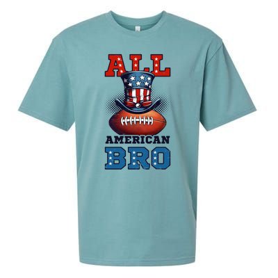 All American Bro Design 4th Of July Football Great Gift Sueded Cloud Jersey T-Shirt