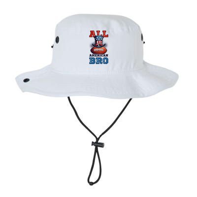 All American Bro Design 4th Of July Football Great Gift Legacy Cool Fit Booney Bucket Hat