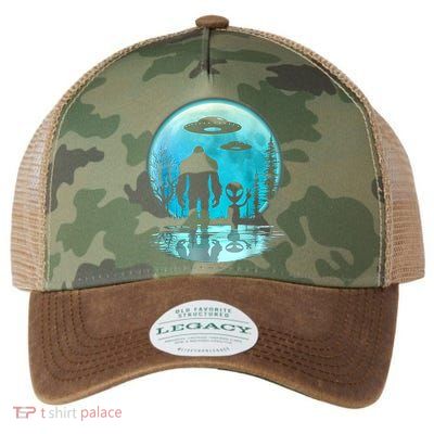 Alien And Bigfoot Moon Legacy Tie Dye Trucker Hat