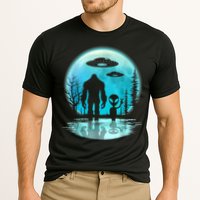 Alien And Bigfoot Moon Cooling Performance Crew T-Shirt
