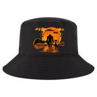 Alien And Bigfoot Sasquatch Moon Halloween Cool Comfort Performance Bucket Hat