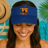 Alien And Bigfoot Sasquatch Moon Halloween Visor