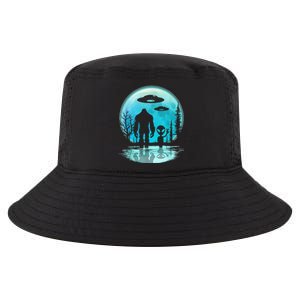 Alien And Bigfoot Moon Cool Comfort Performance Bucket Hat