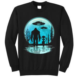 Alien And Bigfoot Moon Sweatshirt