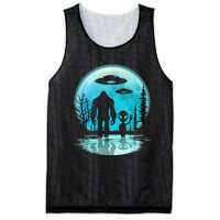 Alien And Bigfoot Moon Mesh Reversible Basketball Jersey Tank