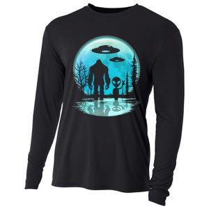 Alien And Bigfoot Moon Cooling Performance Long Sleeve Crew