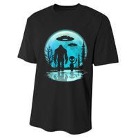 Alien And Bigfoot Moon Performance Sprint T-Shirt