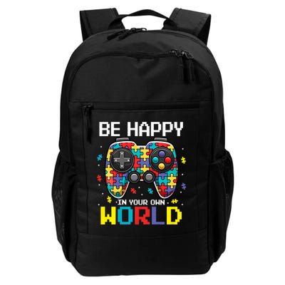 Autism Awareness Be Happy In Your Own World Gamer Backpack