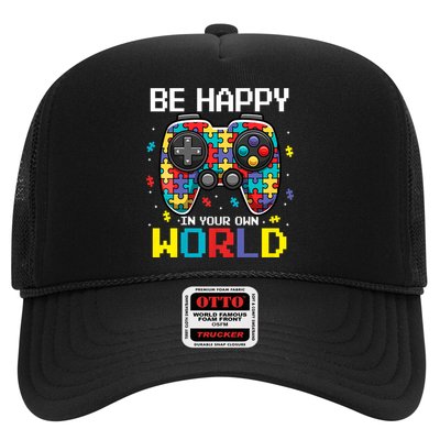 Autism Awareness Be Happy In Your Own World Gamer Trucker Hat