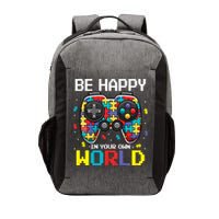 Autism Awareness Be Happy In Your Own World Gamer Vector Backpack
