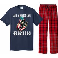 All American Bruh 4th Of July Patriotic Bigfoot Pajama Set