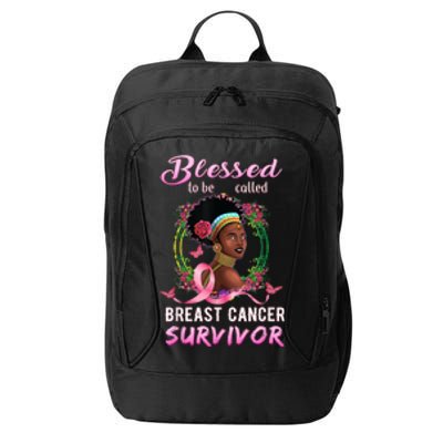 African American Breast Cancer Design Women Blessed Survivor City Backpack