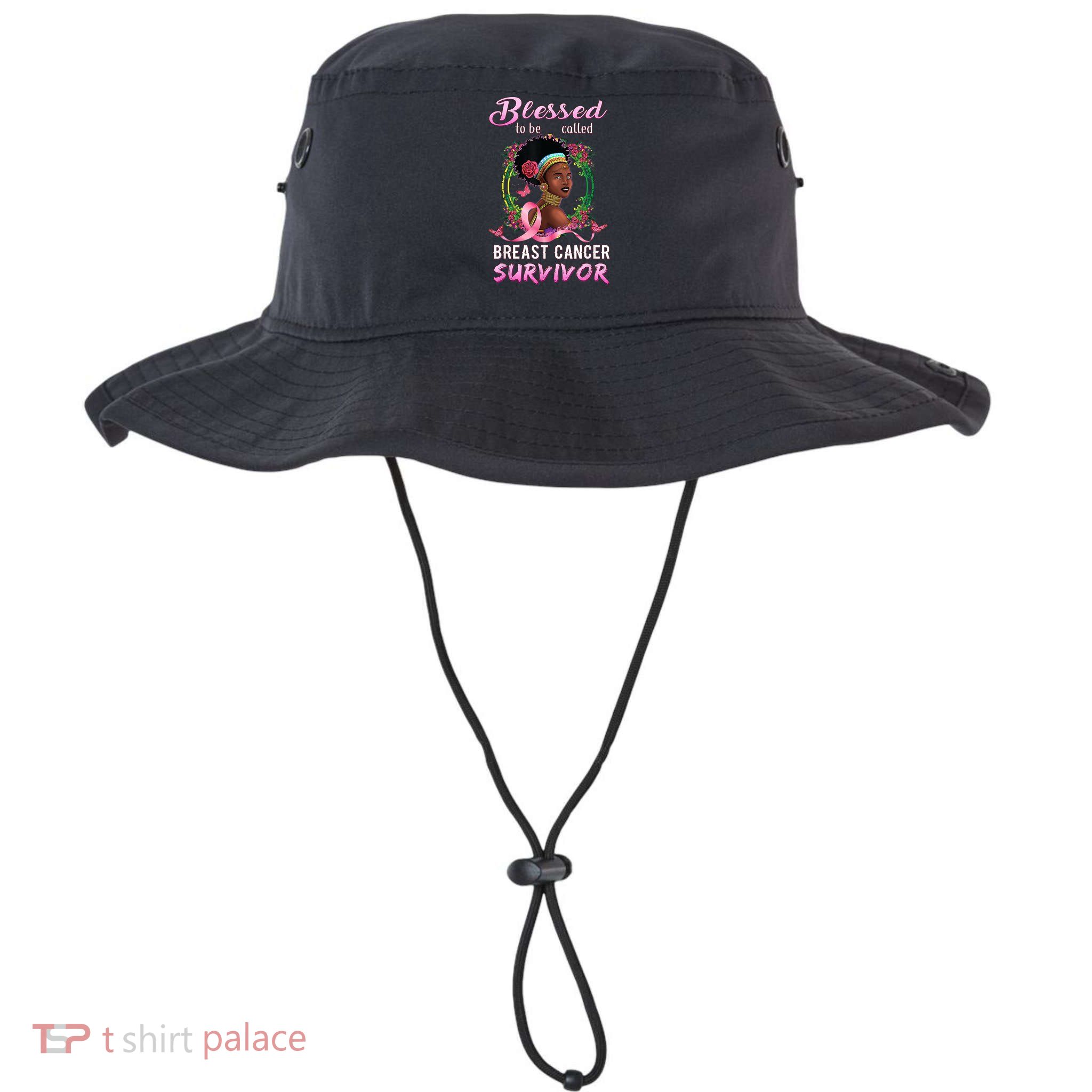 African American Breast Cancer Design Women Blessed Survivor Bucket Hat