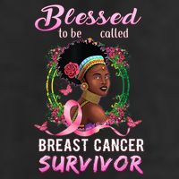 African American Breast Cancer Design Women Blessed Survivor Beanie