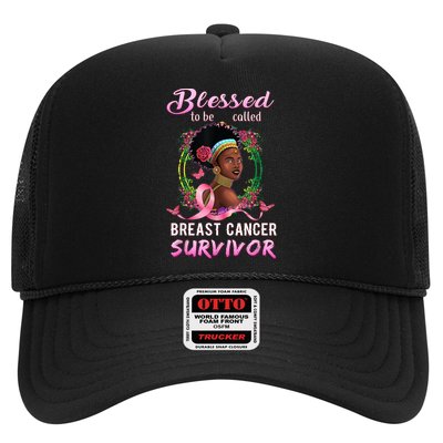 African American Breast Cancer Design Women Blessed Survivor Trucker Hat