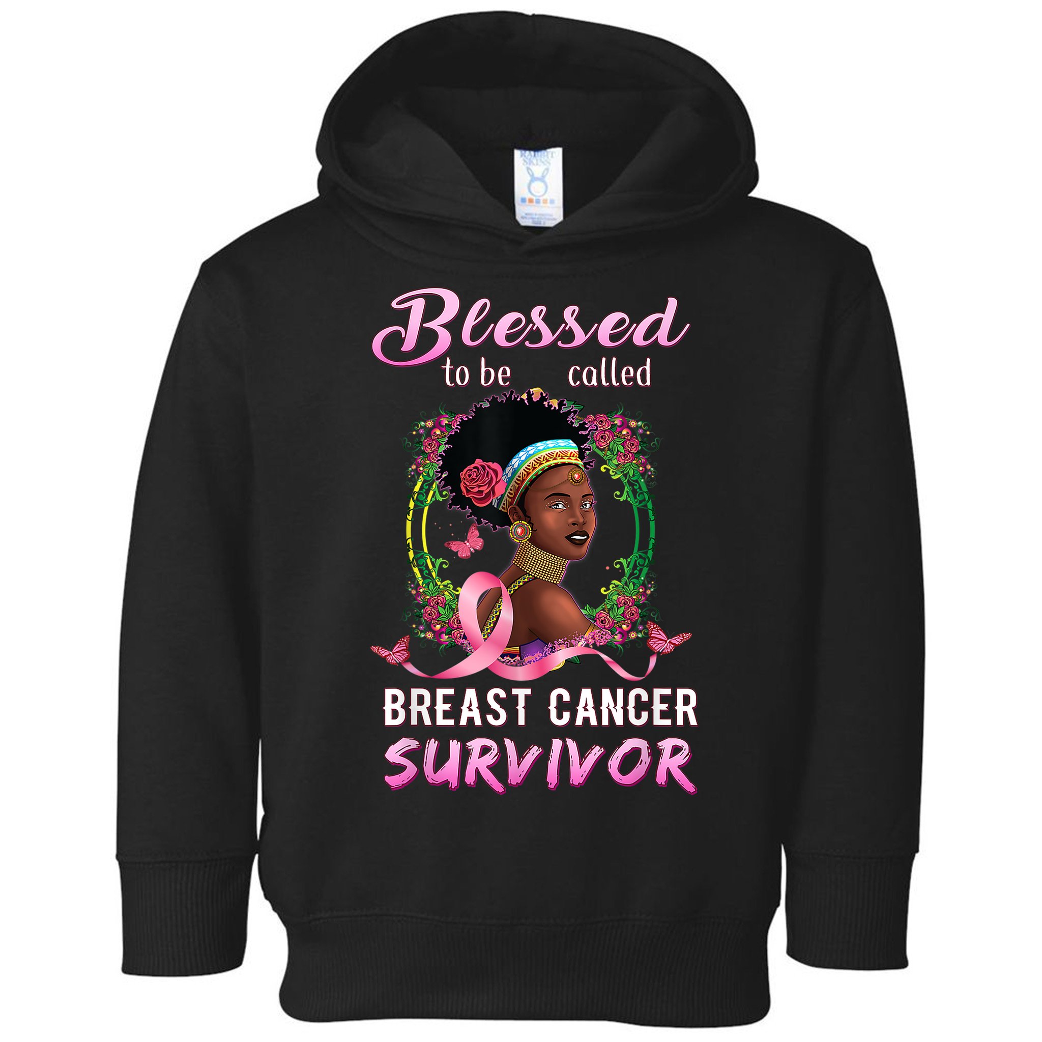 African American Breast Cancer Design Women Blessed Survivor Toddler Hoodie