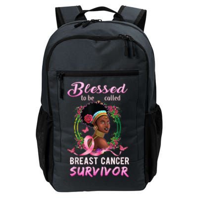 African American Breast Cancer Design Women Blessed Survivor Daily Commute Backpack