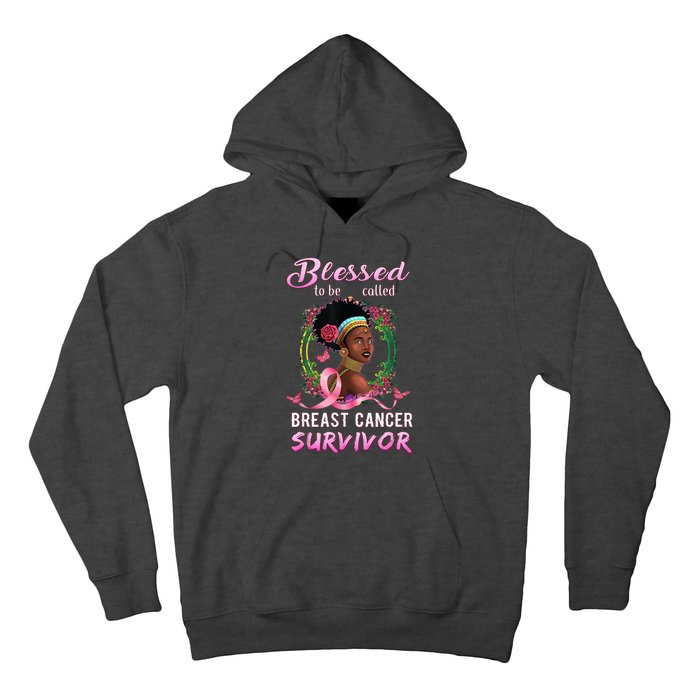 African American Breast Cancer Design Women Blessed Survivor Hoodie