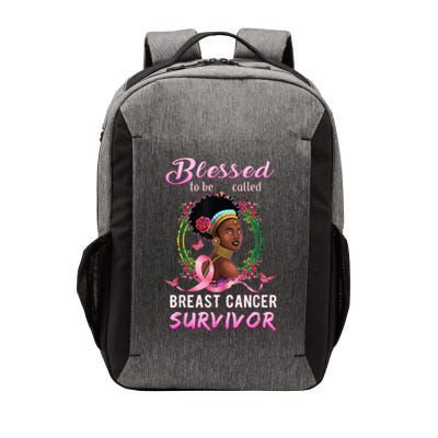 African American Breast Cancer Design Women Blessed Survivor Vector Backpack