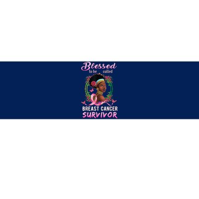 African American Breast Cancer Design Women Blessed Survivor Bumper Sticker