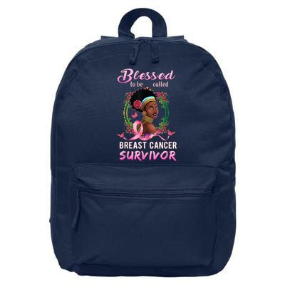 African American Breast Cancer Design Women Blessed Survivor 16 in Basic Backpack