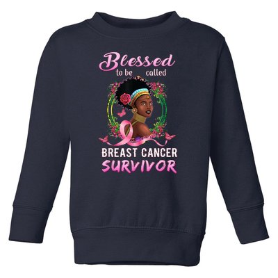 African American Breast Cancer Design Women Blessed Survivor Toddler Sweatshirt